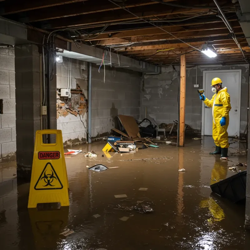 Flooded Basement Electrical Hazard in Rising Sun-Lebanon, DE Property